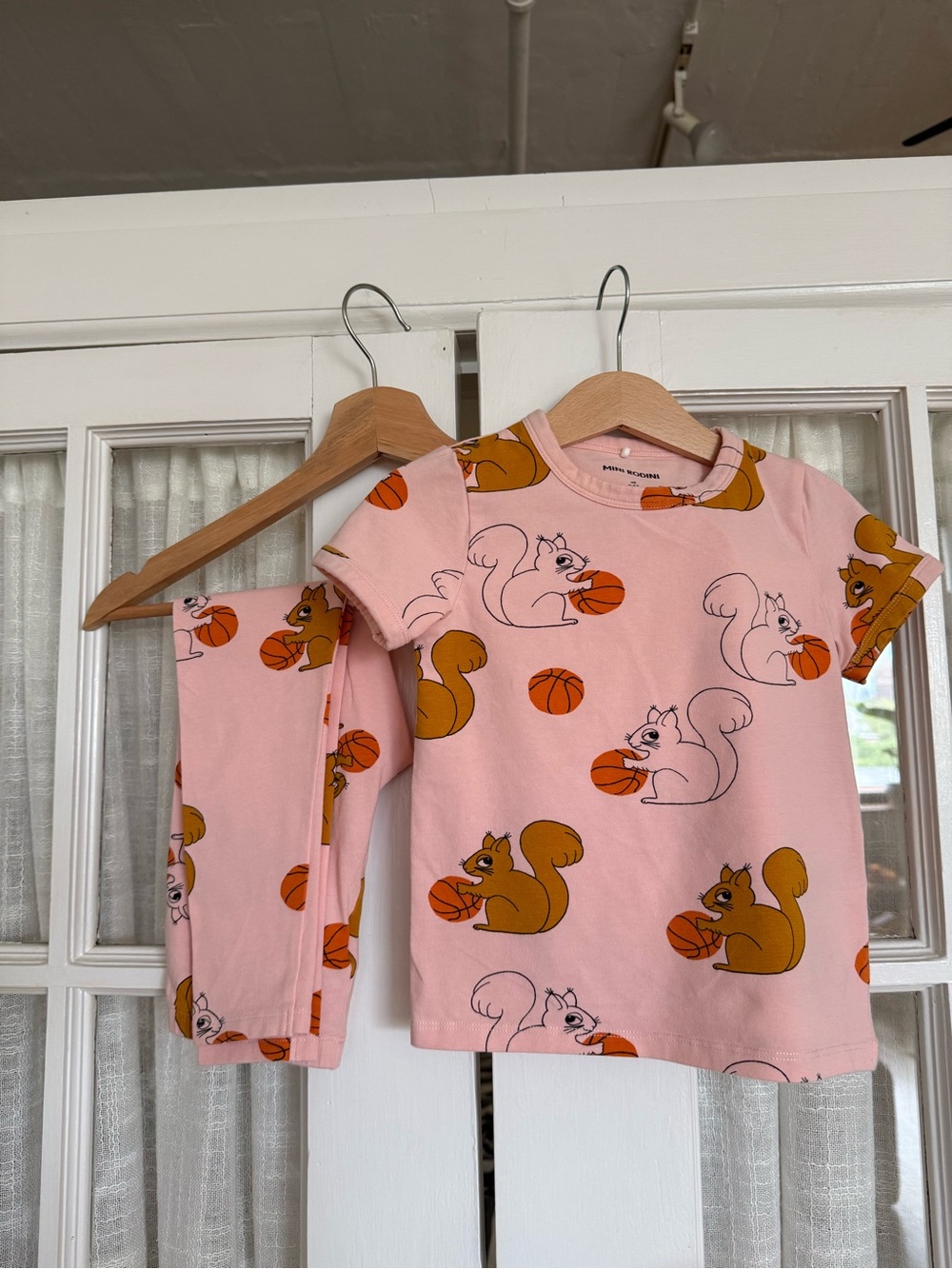 Mini Rodini Pink Squirrel Basketbal Matching Set